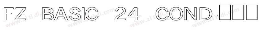 FZ BASIC 24 COND字体转换